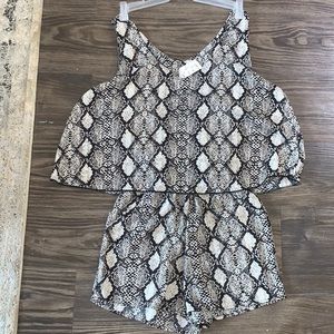 Snake skin romper size small
